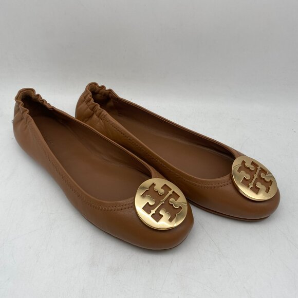Tory Burch  Minnie Travel Ballet w Metal Logo Nappa Leather #50393 - Picture 5 of 7